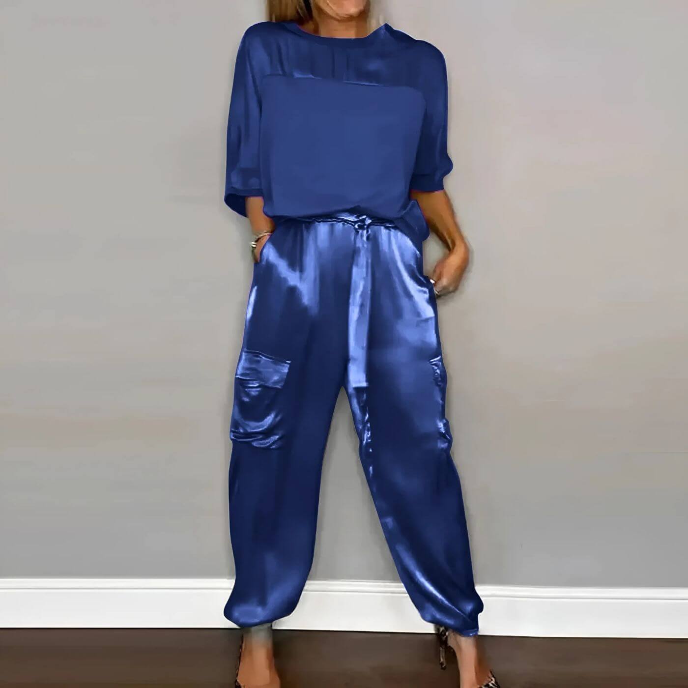 Sylvia™ - Seidiges Satin-Zweiteiler-Set