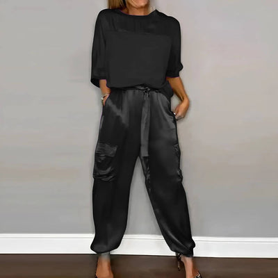 Sylvia™ - Seidiges Satin-Zweiteiler-Set