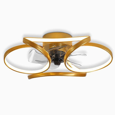 Flower LED Modern Flush Mount Ceiling Fan Lights mit Fernbedienung