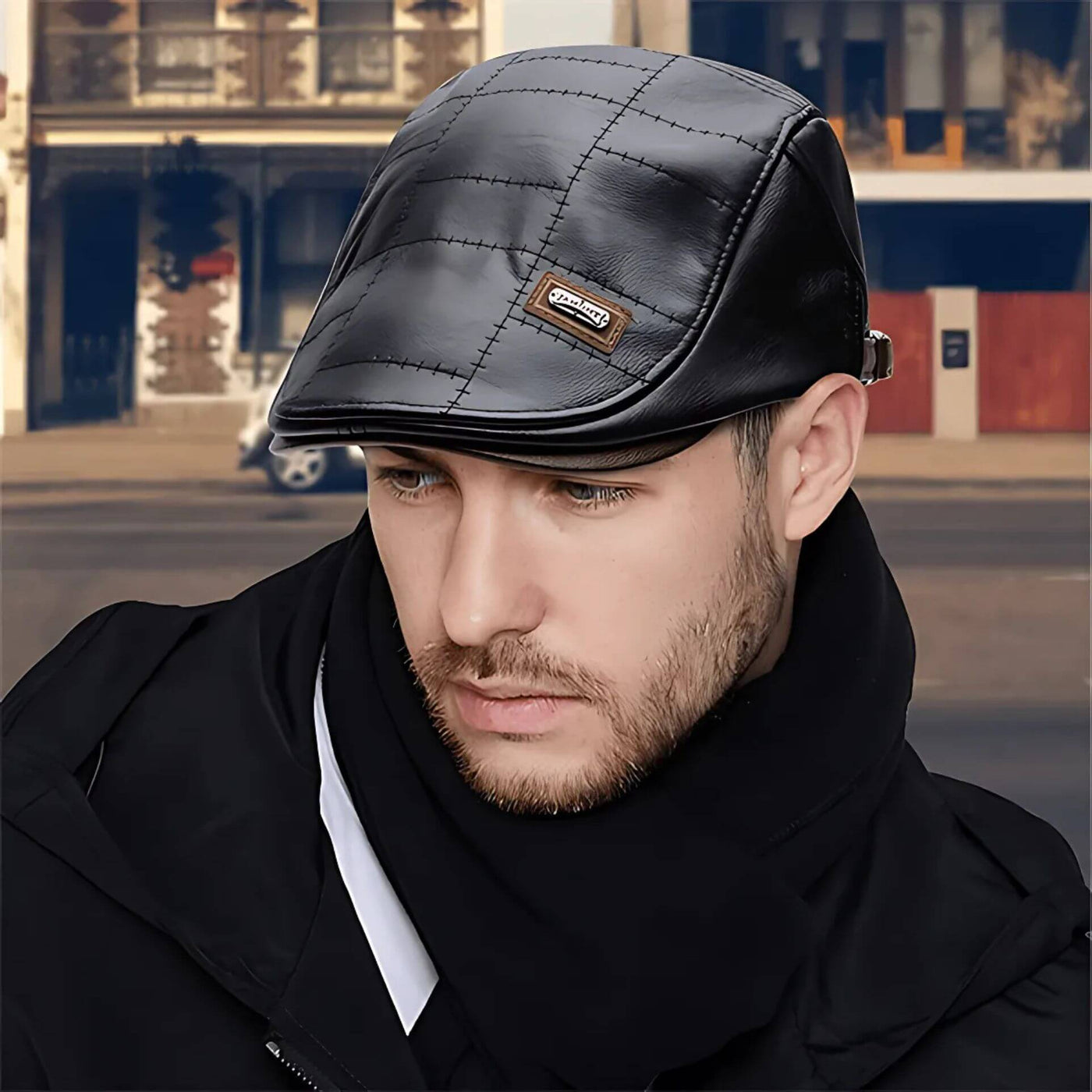 Tom™ - Trendiger Leder-Beret in Premiumqualität