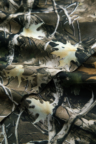 Anna | Off-Shoulder Mesh-Top mit Camouflage-Print & Trompetenärmeln