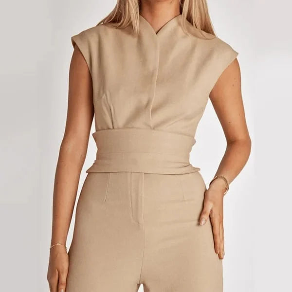Luna | Sleeveless Jumpsuit with Wide Leg for Women