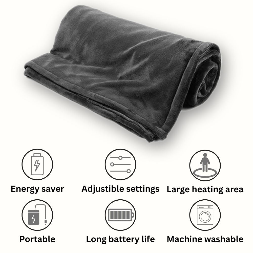 WärmeGenuss Hoodie™ | Beheizte Kapuzendecke mit Kuschelkomfort