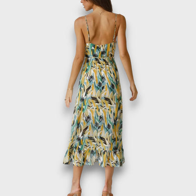 Zana – Farbintensives Sommerkleid in Midilänge