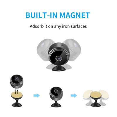 SpionCam | HD Mini Kamera mit Magnetischer Befestigung & Drahtloser Verbindung