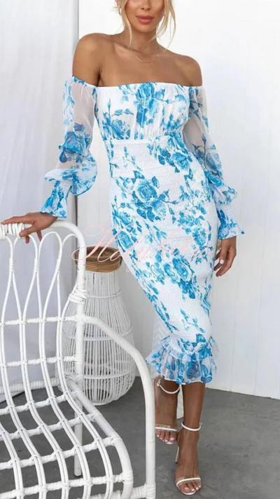 Kendall | Elegantes Midi-Langarmaxi-Kleid (Limitierte Auflage)