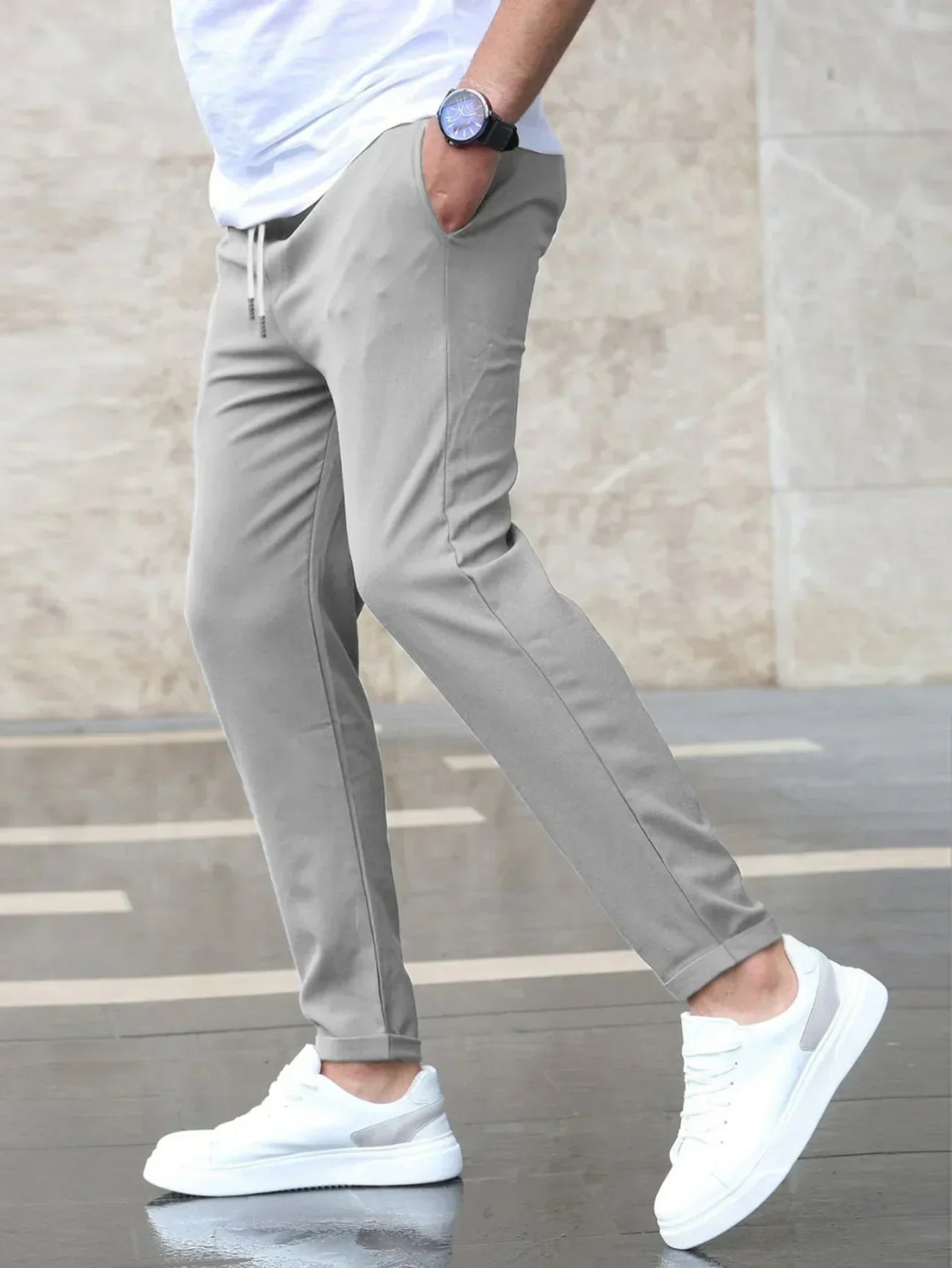 Atlden | Slim Fit Joggerhose mit Tunnelzug