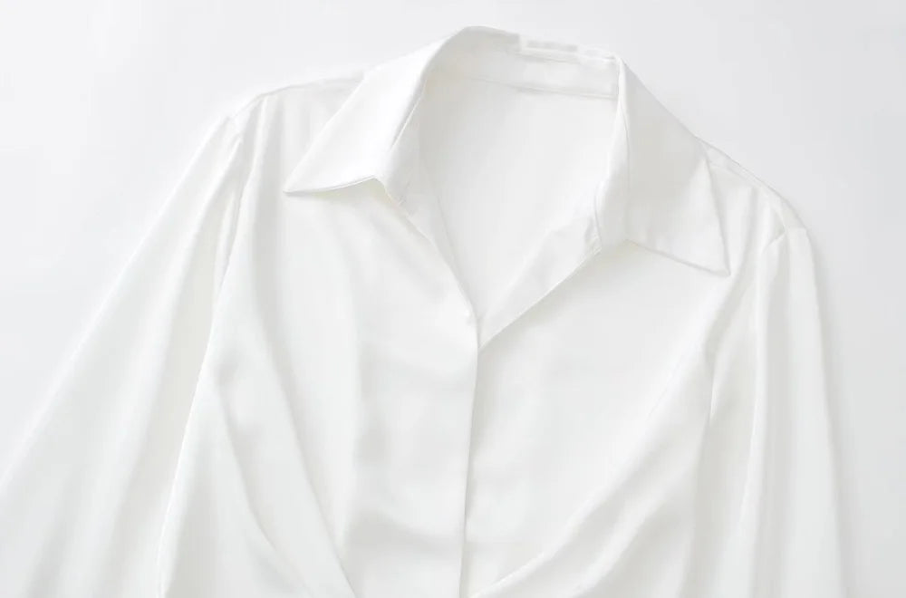 Sabine | Satin Abendkleid mit V Ausschnitt