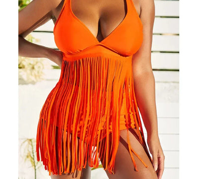 Frida® | Stilvolles Badekleid mit gebundenen Quasten