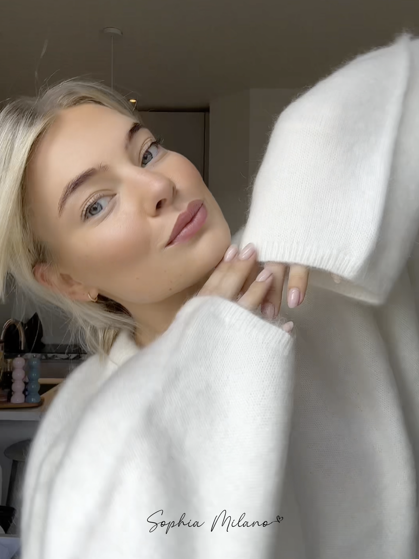 Sophia Mohair Rollkragenpullover mit klassischem Strickmuster