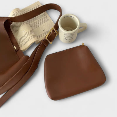 Avena – Schultertasche in Lederoptik mit Komfortriemen