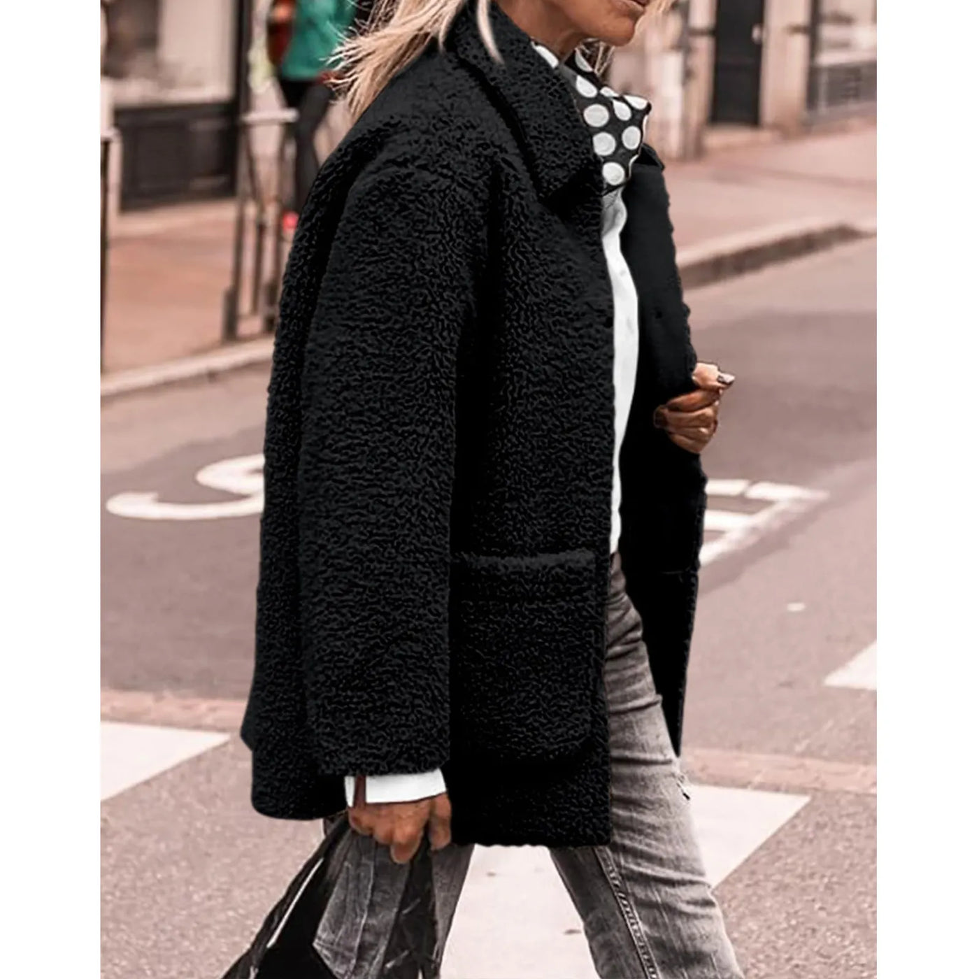 Eilune | Wärmender Mantel mit Knöpfen und weichem Stoff