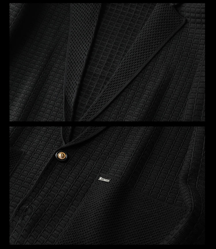 Eleganter Herren Jacquard Blazer mit Strukturmuster