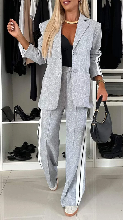 Damen Blazer aus Baumwolle mit langen Ärmeln - Eleganter Business Look