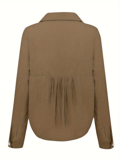 Leinen-Look Damen Bluse – Luftig, Elegant & Bequem für Alltag