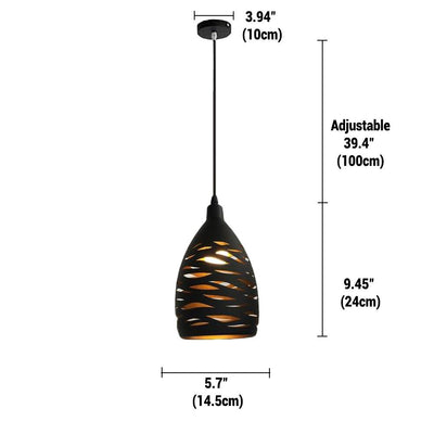 Besson Pendelleuchten aus gemustertem Metall