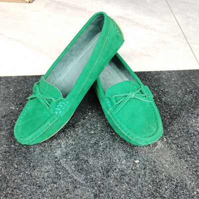 Retro Loafers mit Schleifen-Detail, Runde Zehen Slip-On Schuhe