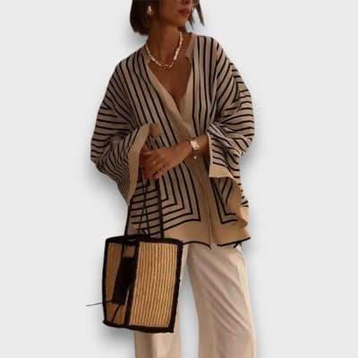 Maelis – Fließende Hemdbluse mit Vintage-Streifen