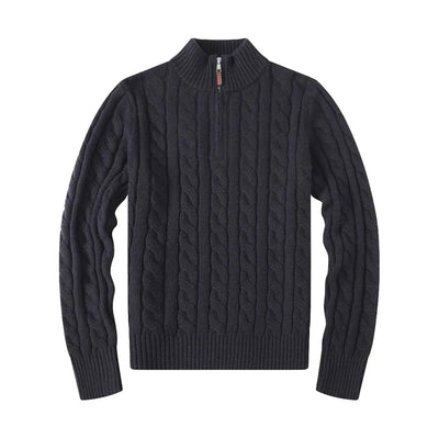 Mathias | Stylischer Pullover mit Halbreißverschluss