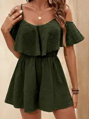 Aurora- Eleganter schulterfreier ärmelloser Jumpsuit für Frauen