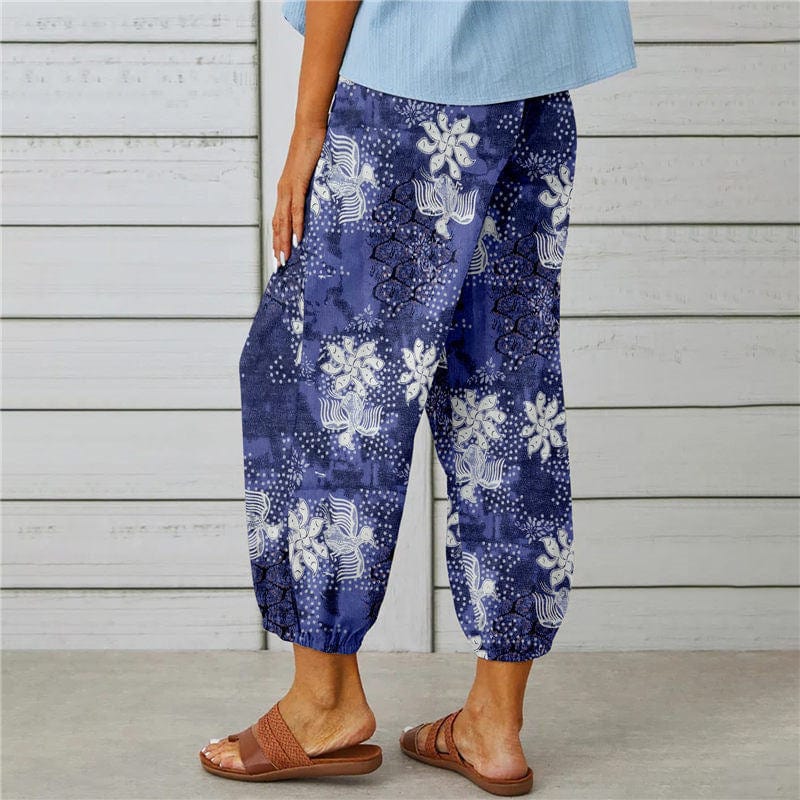 ALMIRA - Hose mit lockerem Schnitt und Blumenmuster