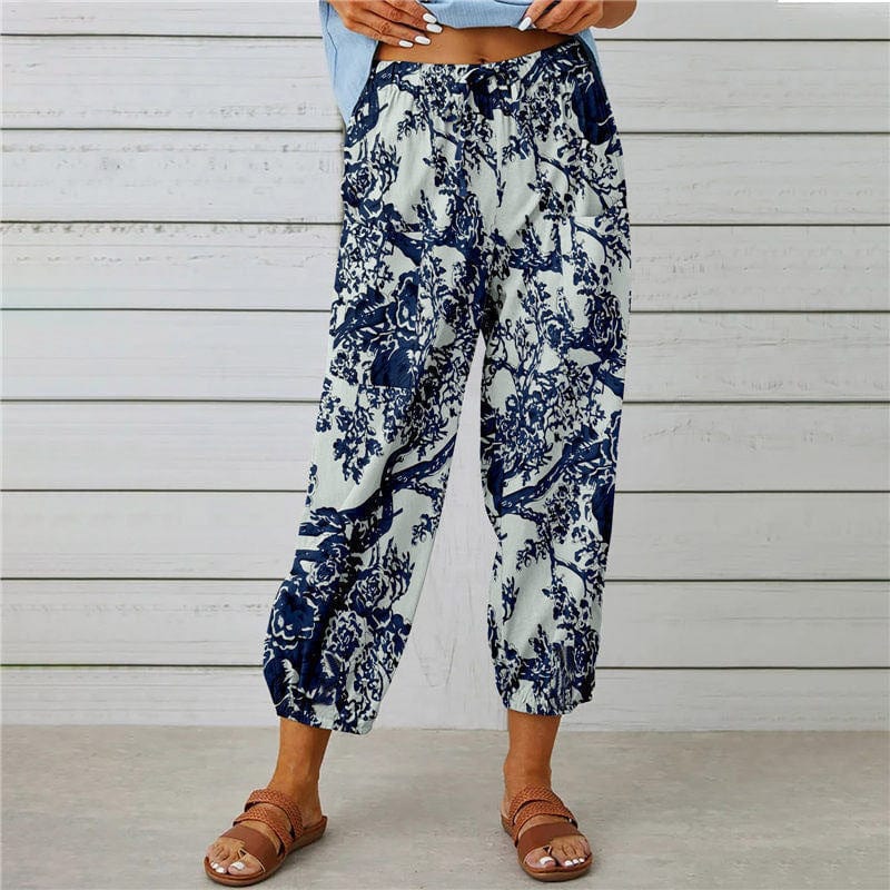 ALMIRA - Hose mit lockerem Schnitt und Blumenmuster