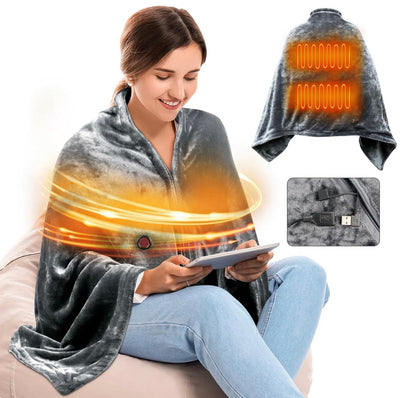 WärmeGenuss Hoodie™ | Beheizte Kapuzendecke mit Kuschelkomfort