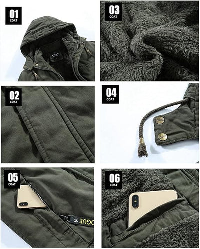AMIEL - Mittellange Jacke mit Fellfutter 2024