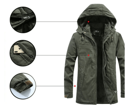 AMIEL - Mittellange Jacke mit Fellfutter 2024