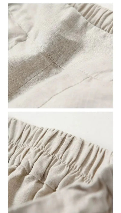 ANNICA - Hose mit weitem Bein aus Baumwolle und Leinen