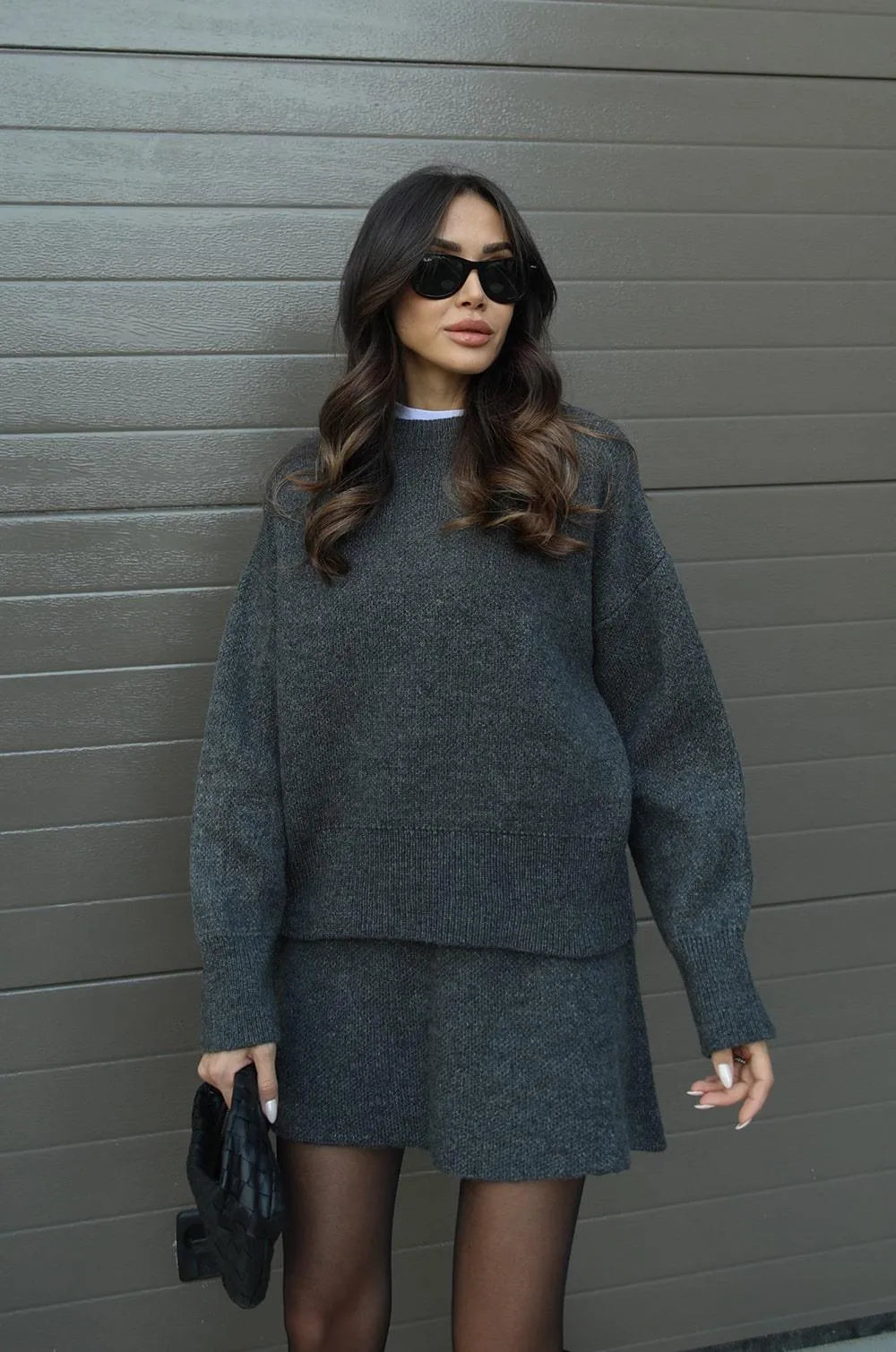 Helena | Strick-Set mit Oberteil und passendem Rock