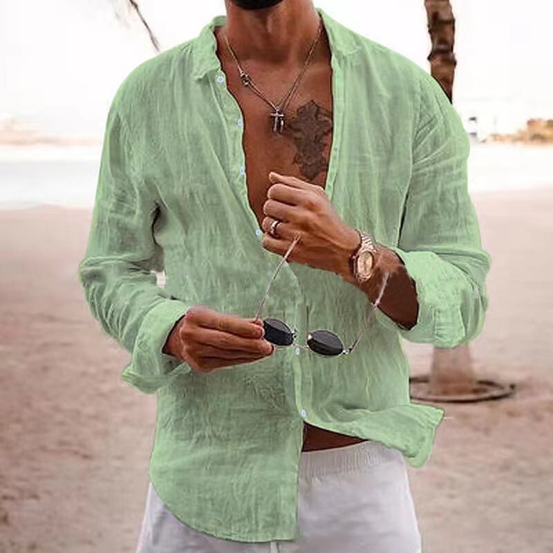 Atmungsaktives Baumwollhemd für Männer für den Sommer - Faustus