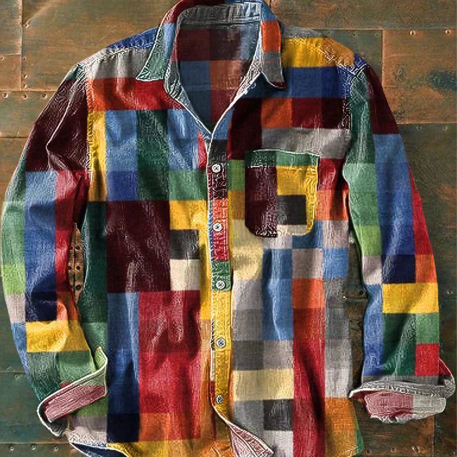 Spencer | Bunt kariertes Unisex-Hemd für den Alltag