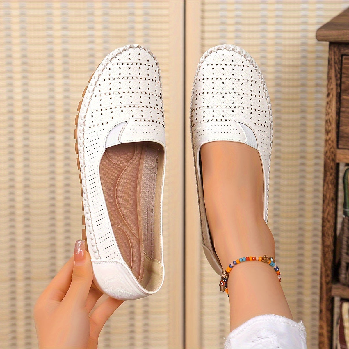 Minimalistische Slip-On Flats für Damen – Leichte Rundzehen Schuhe