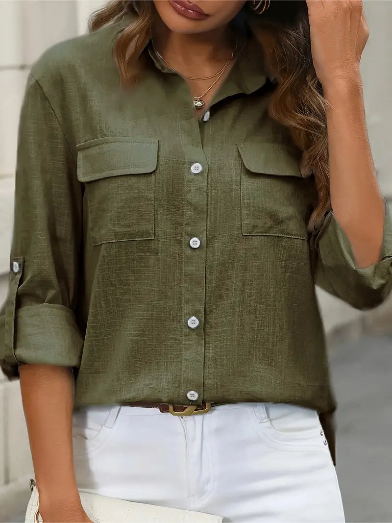 Athena - Baumwollhemd Mit Fronttaschen