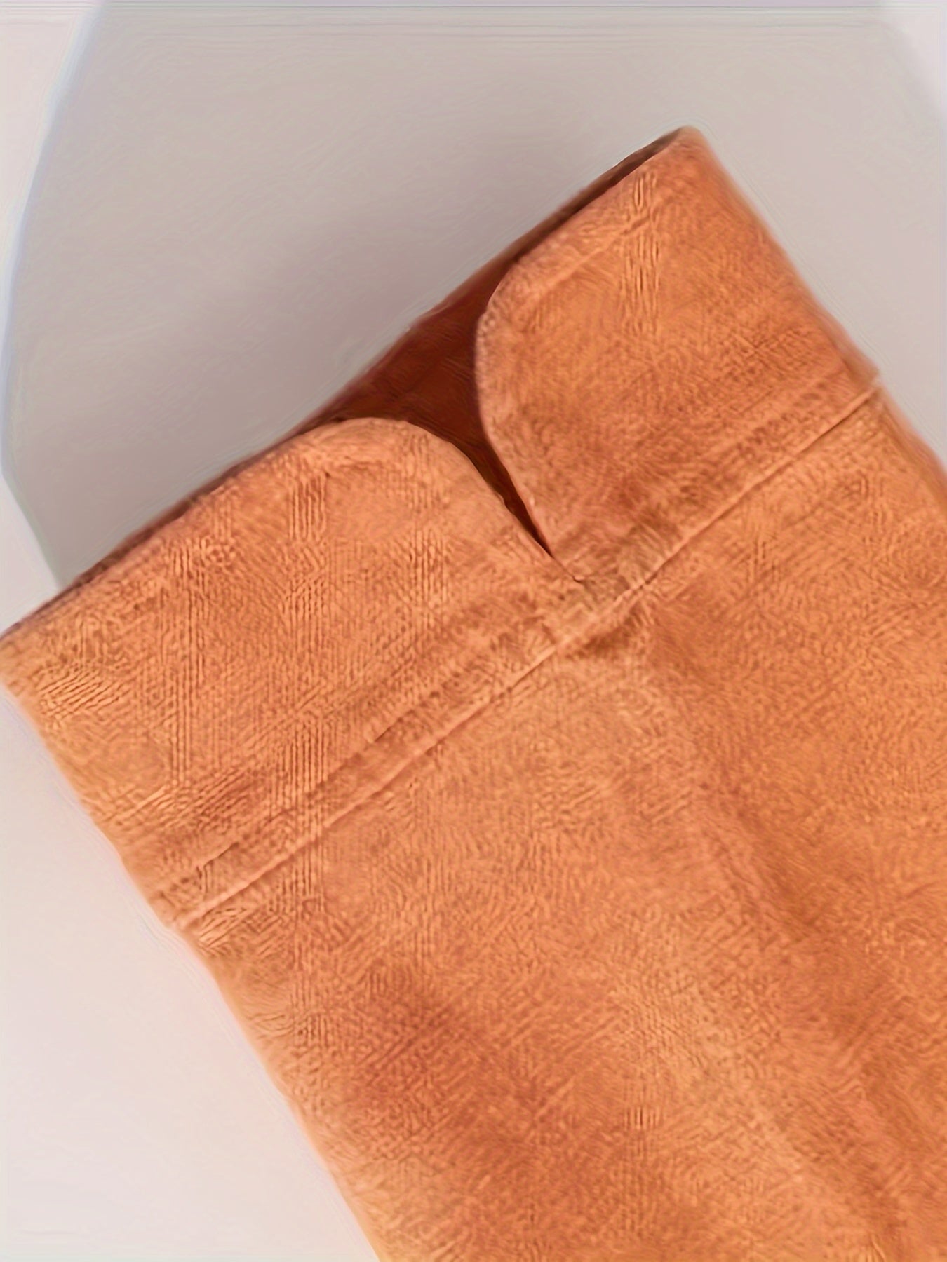 Leinenhemd Langarm Stehkragen, Knopfleiste, Atmungsaktiv, Tangerine-Rot