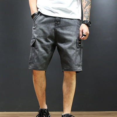 Bequeme Herren Denim Cargo Kurzhose - Trutz