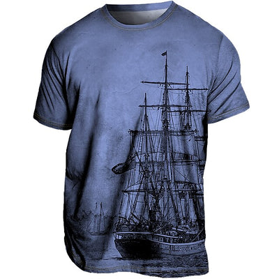 Bequemes Herren-Grafik-Shirt für den Sommer - Leanderus