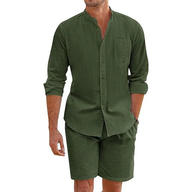 Bequemes Herren-Hemd und Shorts-Set für den Sommer - Vinzenzo