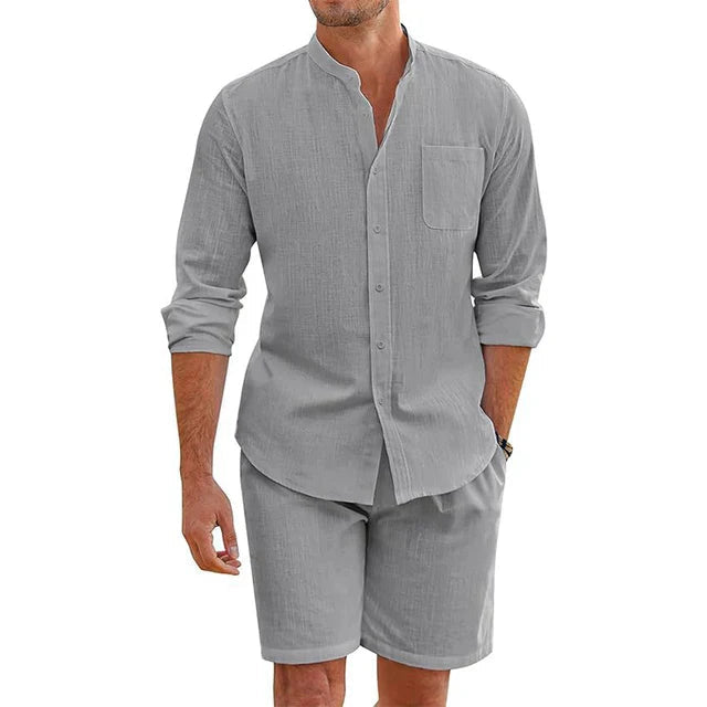 Bequemes Herren-Hemd und Shorts-Set für den Sommer - Vinzenzo