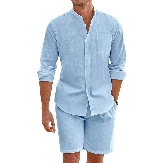 Bequemes Herren-Hemd und Shorts-Set für den Sommer - Vinzenzo