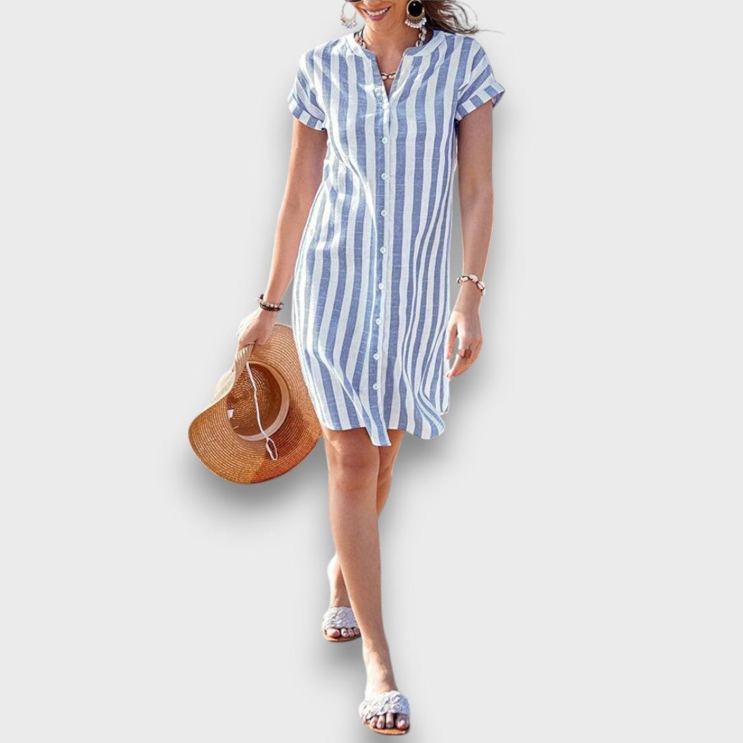 Martine – Gestreiftes Hemdblusenkleid mit Leichtigkeit