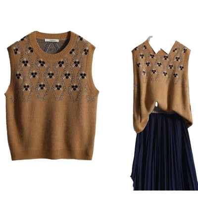 BIANKA- Kleiner Duft Rundhals Casual-Stil