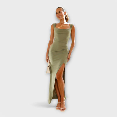 Seraphina – Figurbetontes Maxikleid mit Schlitz