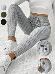 Athena - Hochelastische gerippte Damen-Leggings