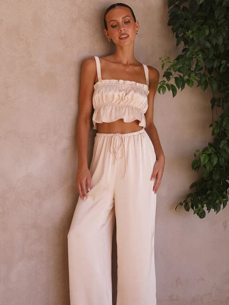 CAMILLE - Ärmelloses Top mit weiten Sommerhosen