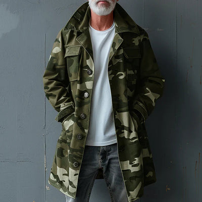 Stylischer Cargo-Trenchcoat in Camouflage-Optik - Bill