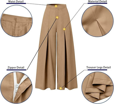 CASSANDRA - Mit Knöpfen Versehene Weitbeinige Hose