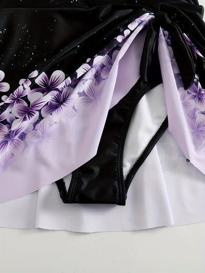 Lila Damen Badeanzug Einteiler: Elegant, Herausnehmbare Pads, Spitzen-Details