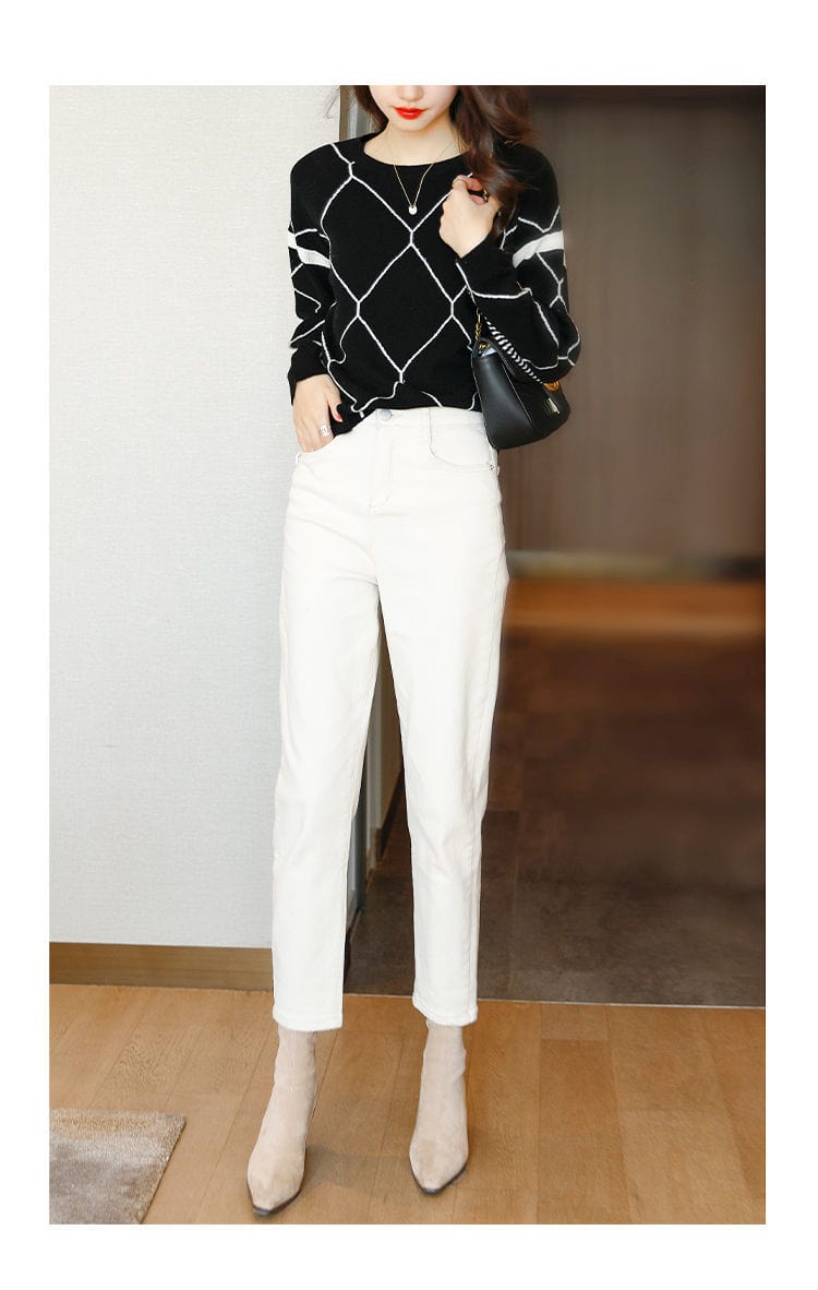 CHANTAL - Pullover mit kontrastfarbenem Karomuster 2024